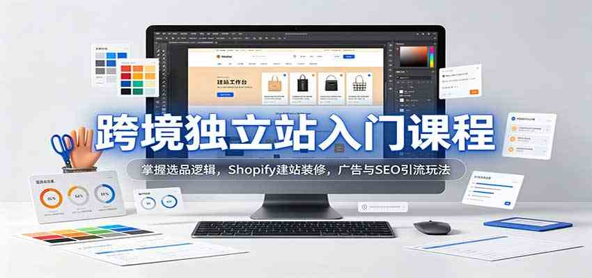 跨境独立站入门课程:掌握选品逻辑,Shopify建站装修,广告与SEO引流玩法-知行阁轻创网-分享网络赚钱项目-全网首发副业项目实操平台-副业创业项目网