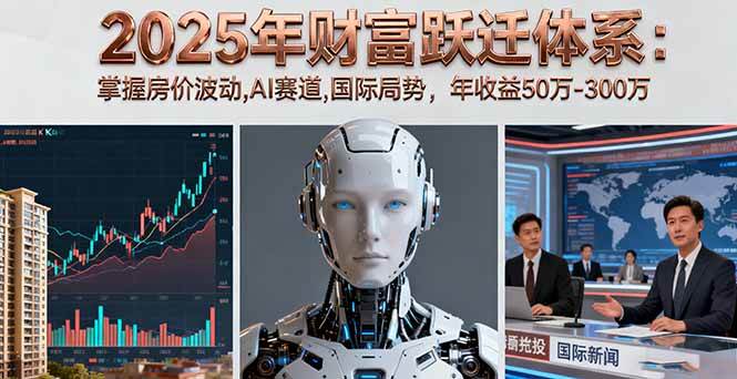 （16217期）2025年财富跃迁体系：掌握房价波动,AI赛道,国际局势，年收益50万-300万-知行阁轻创网-分享网络赚钱项目-全网首发副业项目实操平台-副业创业项目网