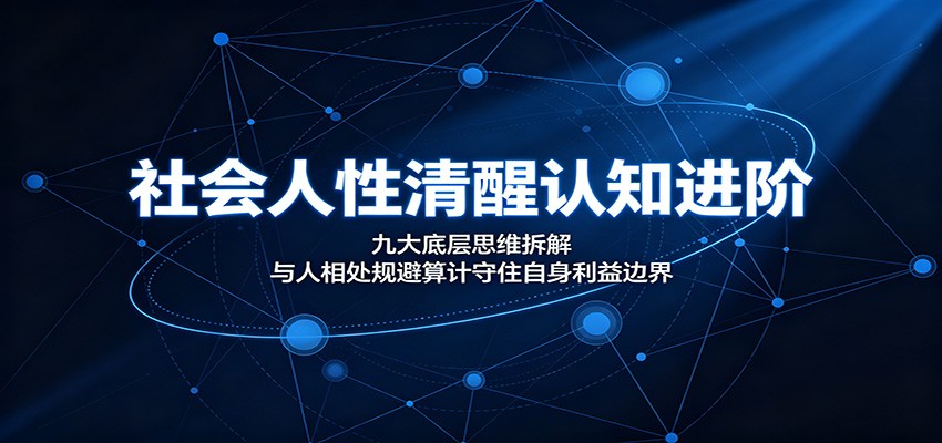 社会人性清醒认知进阶：九大底层思维拆解，与人相处规避算计守住自身利益边界-知行阁轻创网-分享网络赚钱项目-全网首发副业项目实操平台-副业创业项目网
