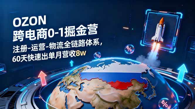 （16277期）OZON跨境电商0-1掘金营：注册-运营-物流全链路体系，60天快速出单月营收8w-知行阁轻创网-分享网络赚钱项目-全网首发副业项目实操平台-副业创业项目网