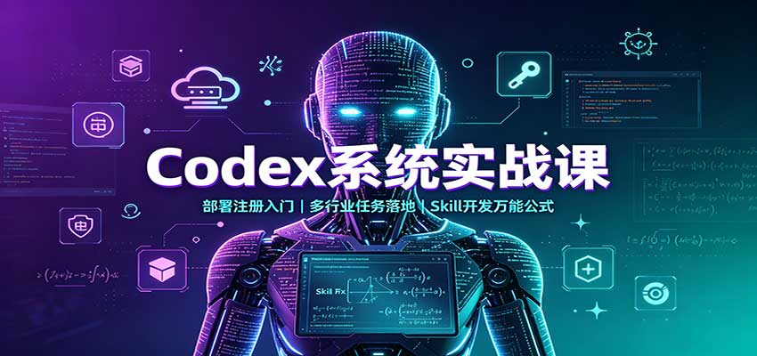 Codex系统实战课：部署注册入门，多行业任务落地，Skill开发万能公式-知行阁轻创网-分享网络赚钱项目-全网首发副业项目实操平台-副业创业项目网