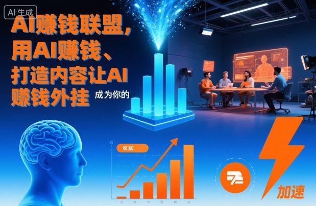 AI賺钱联盟，用AI賺钱、打造内容让AI成为你的賺钱外挂-知行阁轻创网-分享网络赚钱项目-全网首发副业项目实操平台-副业创业项目网