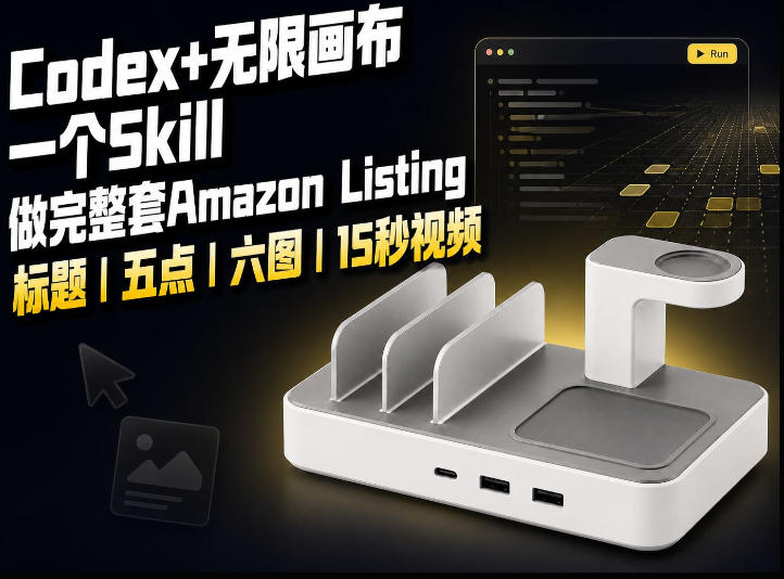 我用一个Codex Skill做完Amazon Listing：标题、五点、六图和视频全流程-知行阁轻创网-分享网络赚钱项目-全网首发副业项目实操平台-副业创业项目网