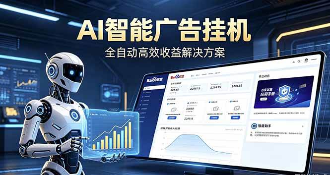 （18661期）Ai智能广告挂机 别再瞎折腾了！这个全自动挂机项目，新手当天见钱，告别频繁换项目的烦恼-知行阁轻创网-分享网络赚钱项目-全网首发副业项目实操平台-副业创业项目网