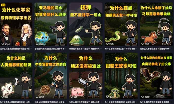 卡通类科普内容制作速成课，兼具专业性与趣味性，低门槛入局持续产出稳拿平台伙伴计划+精选独家收益-知行阁轻创网-分享网络赚钱项目-全网首发副业项目实操平台-副业创业项目网