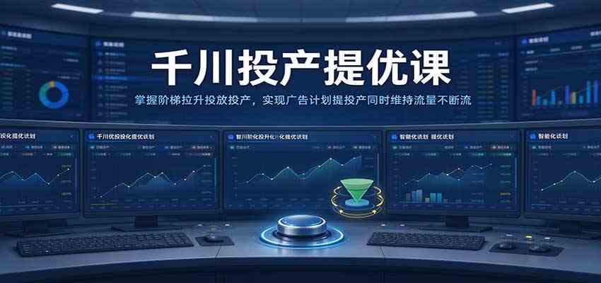 千川投产提优课：掌握阶梯拉升投放投产，实现广告计划提投产同时维持流量不断流-知行阁轻创网-分享网络赚钱项目-全网首发副业项目实操平台-副业创业项目网