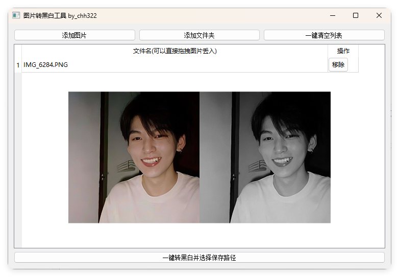 图片批量转黑白添水印工具-知行阁轻创网-分享网络赚钱项目-全网首发副业项目实操平台-副业创业项目网
