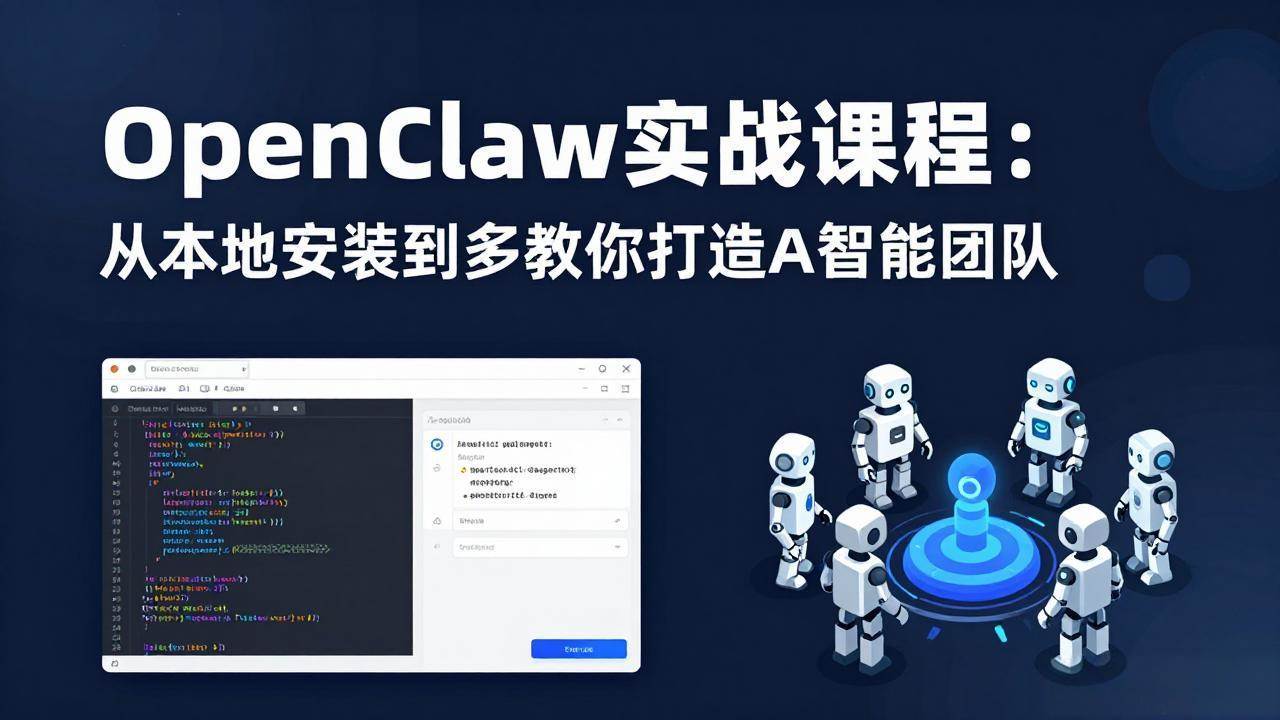 （17883期）OpenClaw实战课程：从本地安装到多Agent协同，手把手教你打造AI智能团队-知行阁轻创网-分享网络赚钱项目-全网首发副业项目实操平台-副业创业项目网