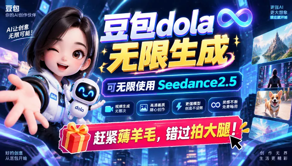 1029最新豆包dola无限生成技术，可以无限生成sseedance2.5，赶紧薅羊毛，和谐拍大腿-知行阁轻创网-分享网络赚钱项目-全网首发副业项目实操平台-副业创业项目网