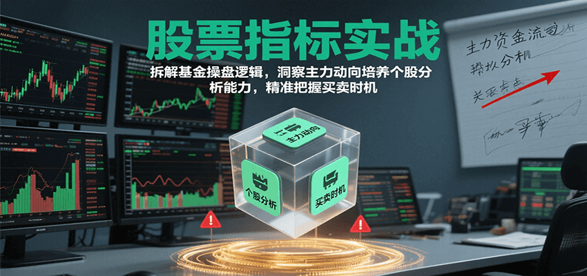 股票指标实战，基金操盘逻辑拆解，洞察主力动向培养个股分析能力把握买卖时机(更新)-知行阁轻创网-分享网络赚钱项目-全网首发副业项目实操平台-副业创业项目网
