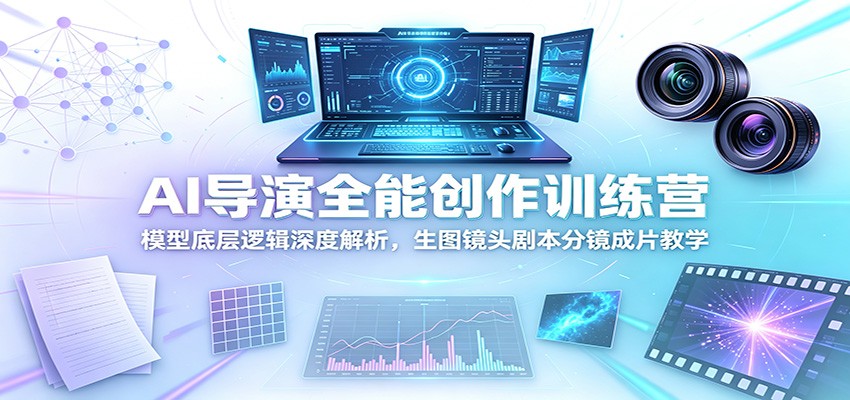AI导演全能创作训练营：模型底层逻辑深度解析，生图镜头剧本分镜成片教学-知行阁轻创网-分享网络赚钱项目-全网首发副业项目实操平台-副业创业项目网