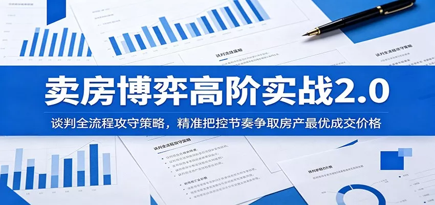 卖房博弈高阶实战2.0：谈判全流程攻守策略，精准把控节奏争取房产最优成交价格-知行阁轻创网-分享网络赚钱项目-全网首发副业项目实操平台-副业创业项目网