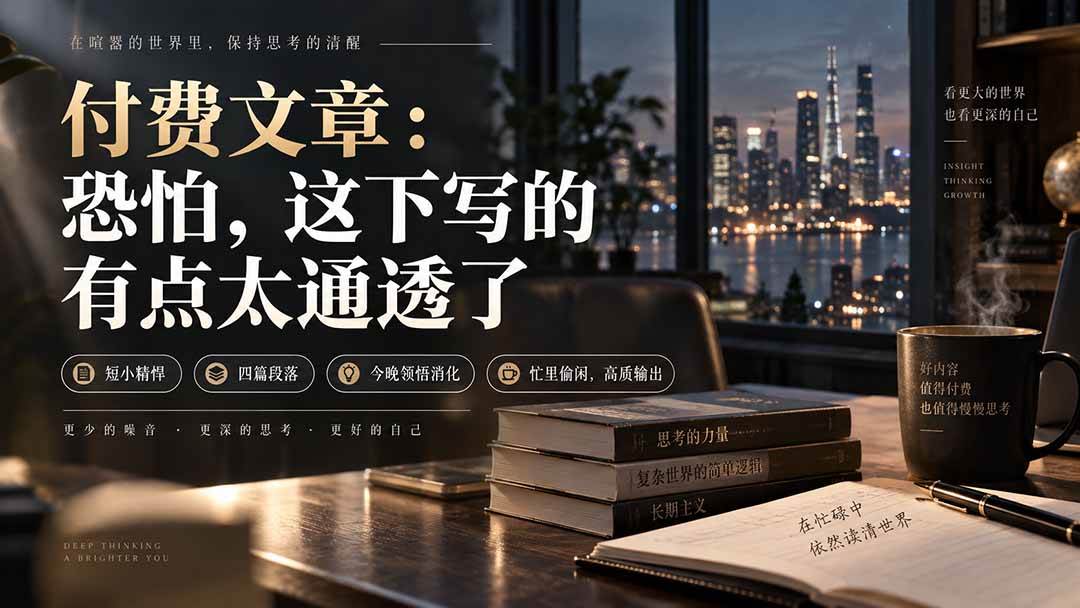 （20317期）灏泽付费文章：恐怕，这下写的有点太通透了-知行阁轻创网-分享网络赚钱项目-全网首发副业项目实操平台-副业创业项目网
