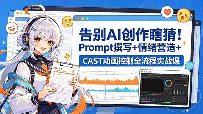 （18473期）告别AI创作瞎猜！Prompt撰写+情绪营造+CAST动画控制全流程实战课-知行阁轻创网-分享网络赚钱项目-全网首发副业项目实操平台-副业创业项目网