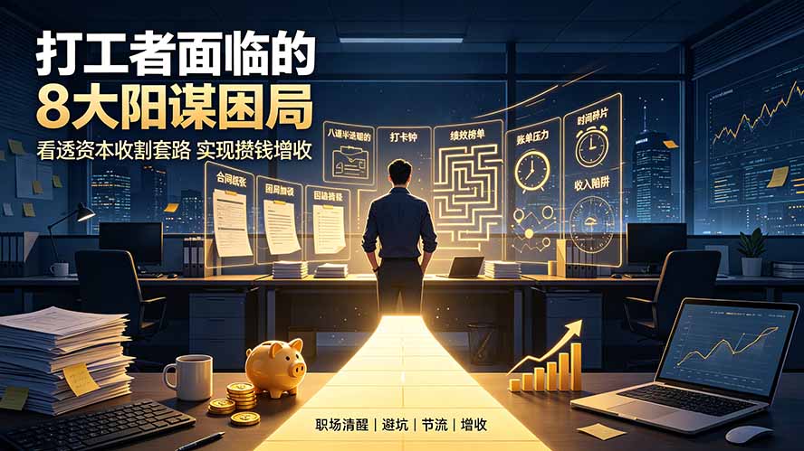 付费文章：打工者面临的8大阳谋困局，看透资本收割套路实现攒钱增收-知行阁轻创网-分享网络赚钱项目-全网首发副业项目实操平台-副业创业项目网