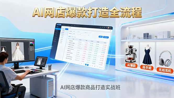 （16326期）AI网店爆款商品打造实战班：AI技术实现商品图智能处理，快速搭建AI网店-知行阁轻创网-分享网络赚钱项目-全网首发副业项目实操平台-副业创业项目网