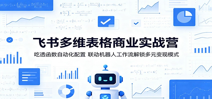 飞书多维表格商业实战营：吃透函数自动化配置，联动机器人工作流解锁多元变现模式-知行阁轻创网-分享网络赚钱项目-全网首发副业项目实操平台-副业创业项目网