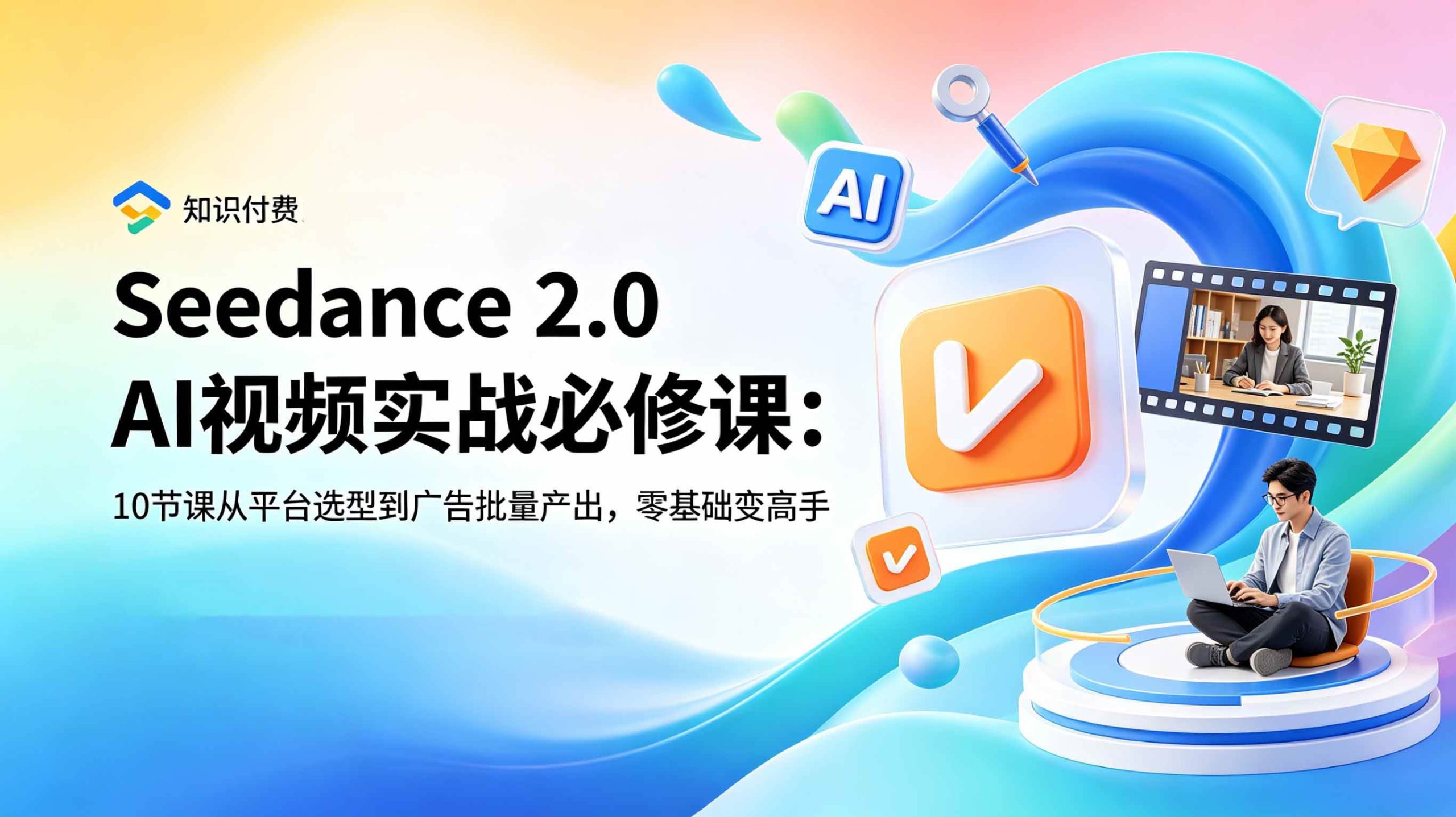 (18998期)Seedance 2.0 AI视频实战必修课:10节课从平台选型到广告批量产出,零基础变高手-知行阁轻创网-分享网络赚钱项目-全网首发副业项目实操平台-副业创业项目网