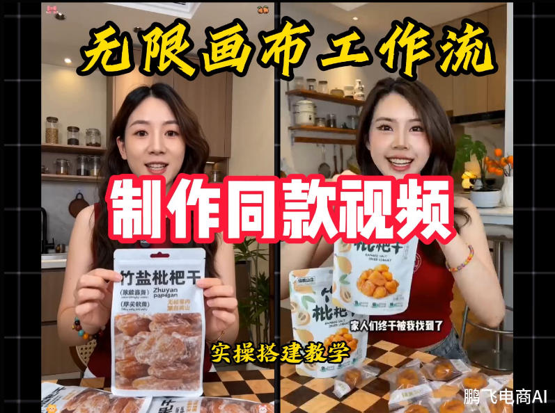 无限画布工作流一键复刻爆款带货视频，实操搭建，操作简单-知行阁轻创网-分享网络赚钱项目-全网首发副业项目实操平台-副业创业项目网