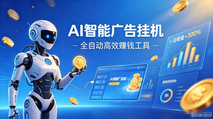 AI智能广告挂G，在家自动賺收益，全程无需人工操作、不用直播、不用拉人【揭秘】-知行阁轻创网-分享网络赚钱项目-全网首发副业项目实操平台-副业创业项目网