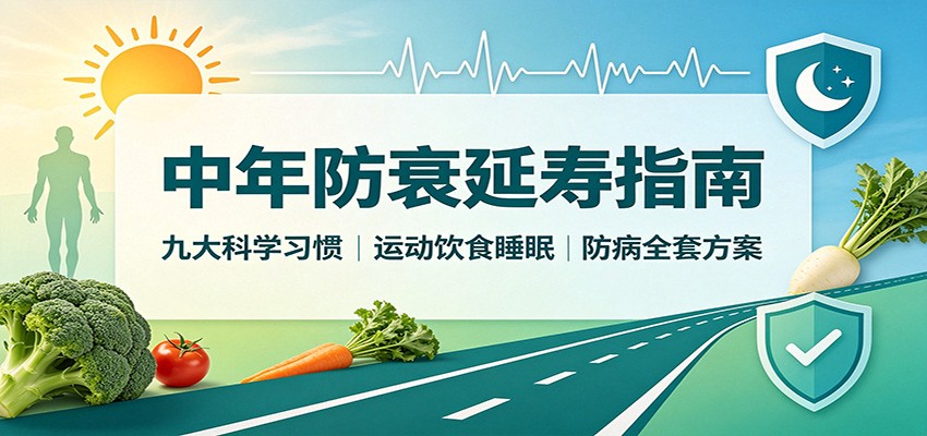 中年防衰延寿指南：九大科学习惯，运动饮食睡眠防病全套方案-知行阁轻创网-分享网络赚钱项目-全网首发副业项目实操平台-副业创业项目网