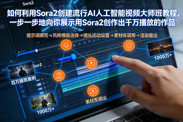 如何利用Sora2创建流行AI人工智能视频大师班，一步一步地向你展示用Sora2创作出千万播放的作品-知行阁轻创网-分享网络赚钱项目-全网首发副业项目实操平台-副业创业项目网