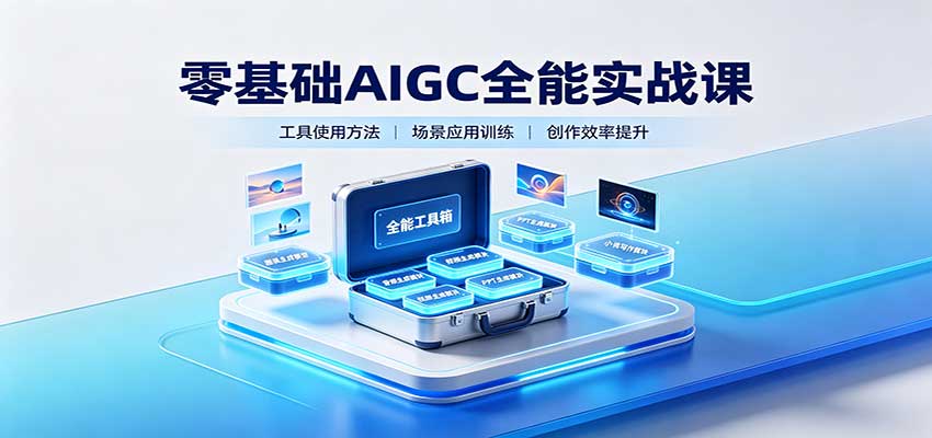 零基础AIGC全能实战课：覆盖绘画、影音、PPT、小说多场景AI创作-知行阁轻创网-分享网络赚钱项目-全网首发副业项目实操平台-副业创业项目网