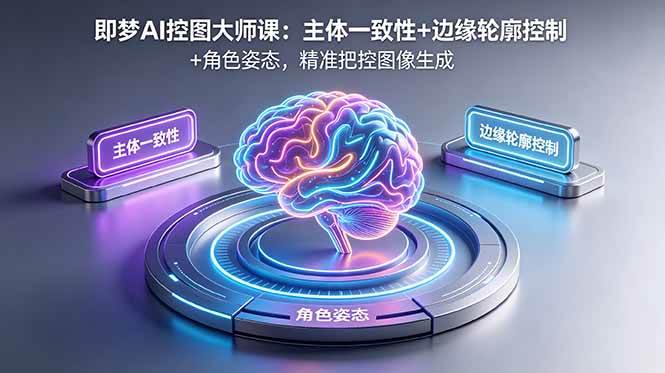 (18619期)即梦AI控图大师课:主体一致性+边缘轮廓控制+角色姿态,精准把控图像生成-知行阁轻创网-分享网络赚钱项目-全网首发副业项目实操平台-副业创业项目网