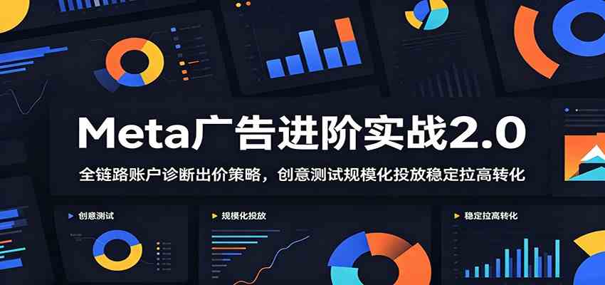 Meta广告进阶实战2.0：全链路账户诊断出价策略，创意测试规模化投放稳定拉高转化-知行阁轻创网-分享网络赚钱项目-全网首发副业项目实操平台-副业创业项目网