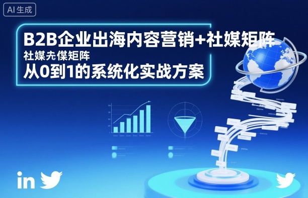 B2B企业出海内容营销+社媒矩阵，从0到1的系统化实战方案-知行阁轻创网-分享网络赚钱项目-全网首发副业项目实操平台-副业创业项目网