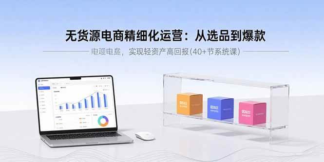 （15896期）无货源电商精细化运营：从选品到爆款，实现轻资产高回报(40+节系统课)-知行阁轻创网-分享网络赚钱项目-全网首发副业项目实操平台-副业创业项目网