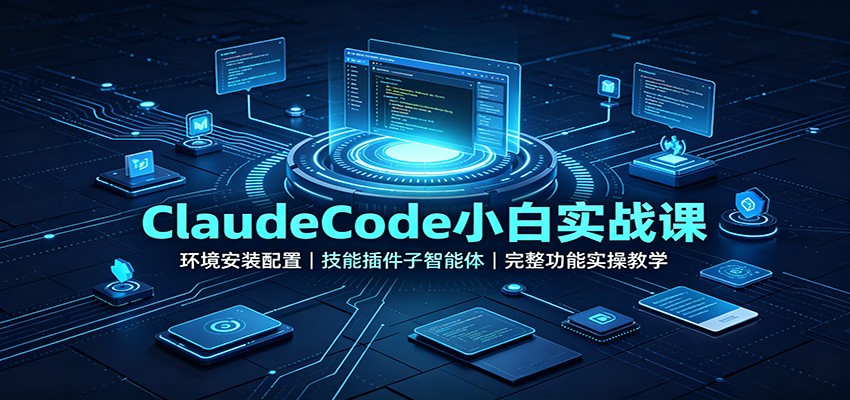 ClaudeCode小白实战课：环境安装配置，技能插件子智能体，完整功能实操教学-知行阁轻创网-分享网络赚钱项目-全网首发副业项目实操平台-副业创业项目网
