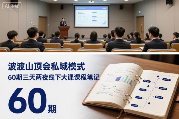 波波山顶会私域模式60期三天两夜线下大课课程笔记(文档)-知行阁轻创网-分享网络赚钱项目-全网首发副业项目实操平台-副业创业项目网