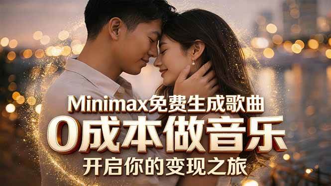 （18401期）Minimax免费生成歌曲实测！0成本做音乐，说唱流行Lofi一键生成-知行阁轻创网-分享网络赚钱项目-全网首发副业项目实操平台-副业创业项目网