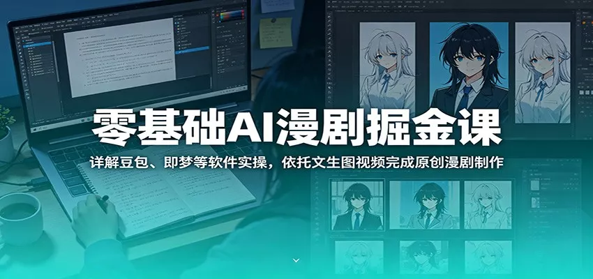 零基础AI漫剧掘金课：详解豆包、即梦等软件实操，依托文生图视频完成原创漫剧制作-知行阁轻创网-分享网络赚钱项目-全网首发副业项目实操平台-副业创业项目网