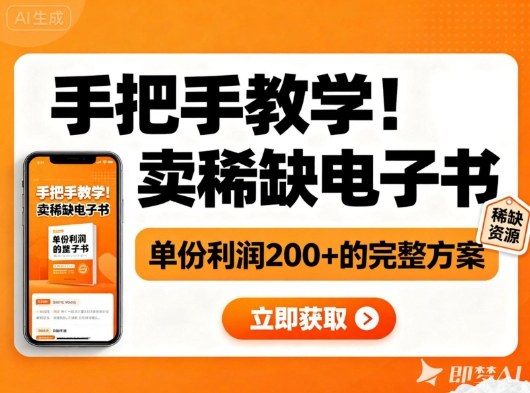 手把手教学！在小红书卖稀缺电子书，单份利润2张+的完整方案-知行阁轻创网-分享网络赚钱项目-全网首发副业项目实操平台-副业创业项目网