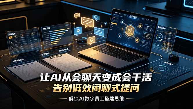 （19130期）让AI从会聊天变成会干活，告别低效闲聊式提问，解锁AI数字员工搭建思维-知行阁轻创网-分享网络赚钱项目-全网首发副业项目实操平台-副业创业项目网