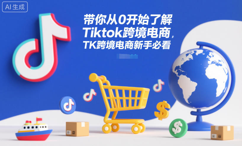 带你从0开始了解Tiktok跨境电商，TK跨境电商新手必看-知行阁轻创网-分享网络赚钱项目-全网首发副业项目实操平台-副业创业项目网