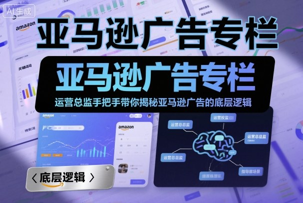 亚马逊广告专栏：运营总监手把手带你揭秘亚马逊广告的底层逻辑-知行阁轻创网-分享网络赚钱项目-全网首发副业项目实操平台-副业创业项目网