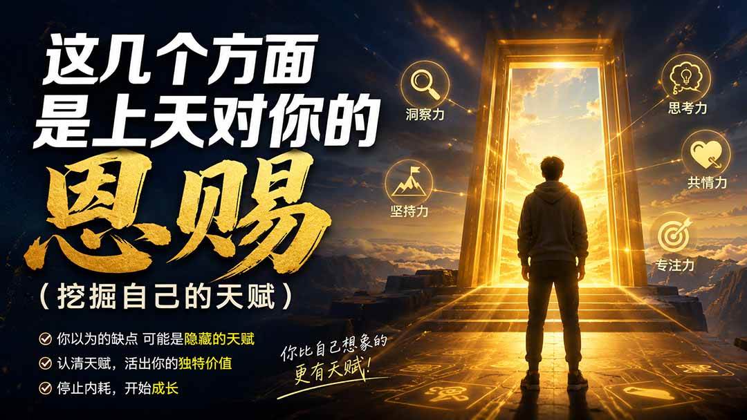 （19964期）付费文章：这几个方面是上天对你的恩赐（挖掘自己的天赋）-知行阁轻创网-分享网络赚钱项目-全网首发副业项目实操平台-副业创业项目网