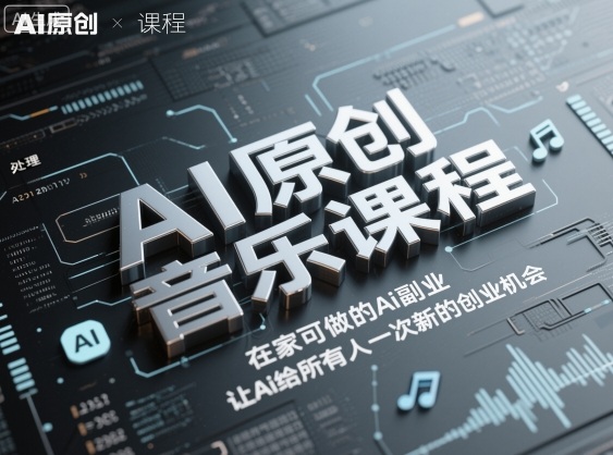 AI原创音乐课程，在家可做的Ai副业，让Ai给所有人一次新的创业机会-知行阁轻创网-分享网络赚钱项目-全网首发副业项目实操平台-副业创业项目网