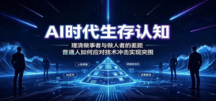 AI时代生存认知:理清做事者与做人者的差距,普通人如何应对技术冲击实现突围-知行阁轻创网-分享网络赚钱项目-全网首发副业项目实操平台-副业创业项目网