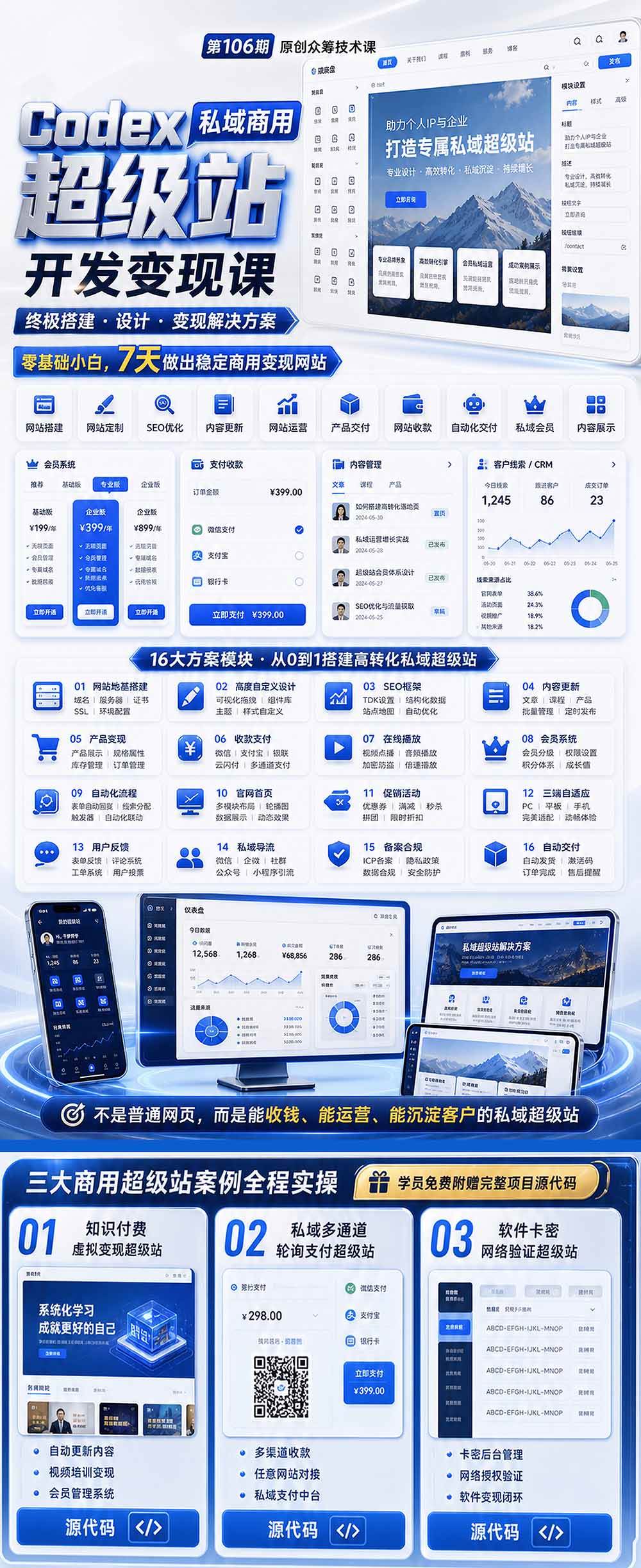 （19087期）Codex私域商用超级站Ai开发变现课106期-更新：不是普通网站，而是能收钱，能运营，能沉淀客户的私域超级站-知行阁轻创网-分享网络赚钱项目-全网首发副业项目实操平台-副业创业项目网