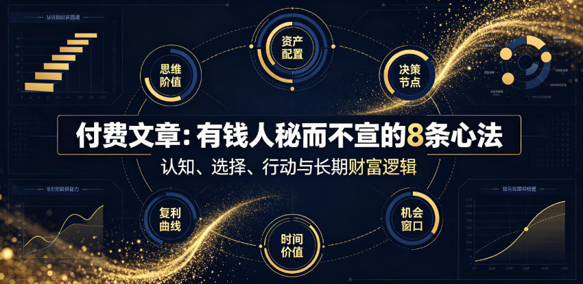 付费文章：有钱人秘而不宣的8条心法-知行阁轻创网-分享网络赚钱项目-全网首发副业项目实操平台-副业创业项目网