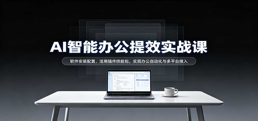 AI智能办公提效实战课:软件安装配置,活用插件技能包,实现办公自动化与多平台接入-知行阁轻创网-分享网络赚钱项目-全网首发副业项目实操平台-副业创业项目网