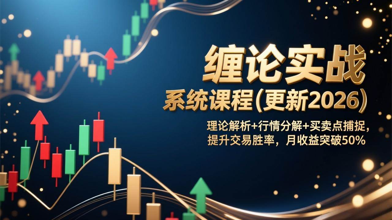 （17136期）缠论实战系统课程(更新2026)，理论解析+行情分解+买卖点捕捉，提升交易胜率，月收益突破50%-知行阁轻创网-分享网络赚钱项目-全网首发副业项目实操平台-副业创业项目网