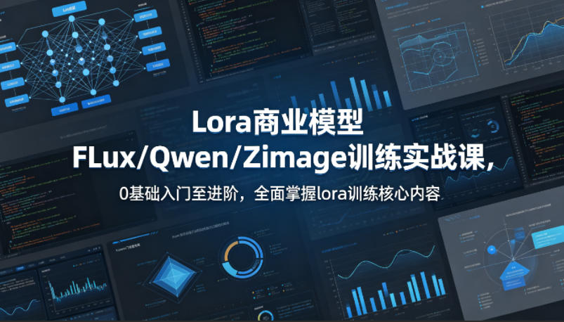 系统性学习Lora商业模型FLux／Qwen／Zimage训练实战课，0基础入门至进阶，全面掌握lora训练核心内容-知行阁轻创网-分享网络赚钱项目-全网首发副业项目实操平台-副业创业项目网