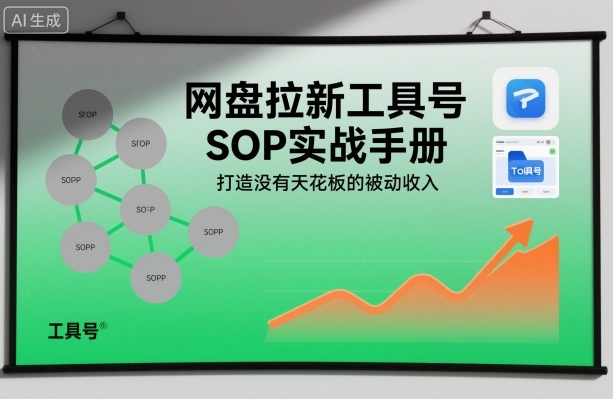 网盘拉新工具号SOP实战手册，打造没有天花板的被动收入-知行阁轻创网-分享网络赚钱项目-全网首发副业项目实操平台-副业创业项目网