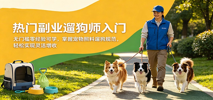 热门副业遛狗师入门，无门槛零经验可学，掌握宠物照料遛狗规范，轻松实现灵活增收-知行阁轻创网-分享网络赚钱项目-全网首发副业项目实操平台-副业创业项目网