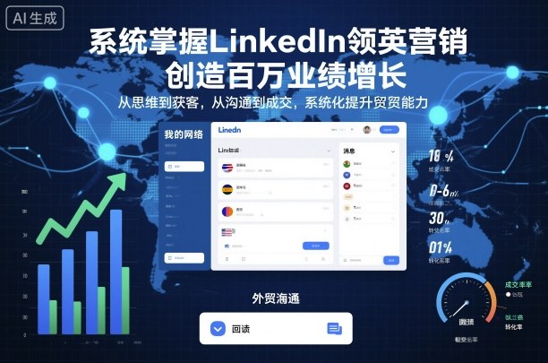 系统掌握LinkedIn领英营销，创造百万业绩增长，从思维到获客，从沟通到成交，系统化提升外贸能力-知行阁轻创网-分享网络赚钱项目-全网首发副业项目实操平台-副业创业项目网